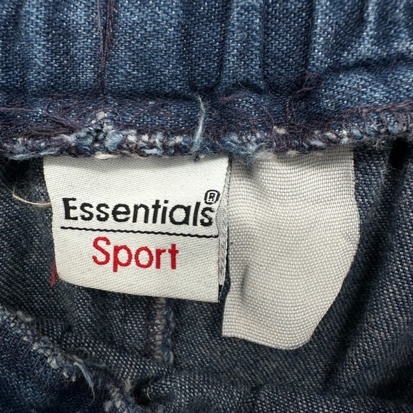 Vintage Denim Skirt Medium Pleated Pockets Elastic High Waist Quiet Luxury USA - Picture 6 of 7